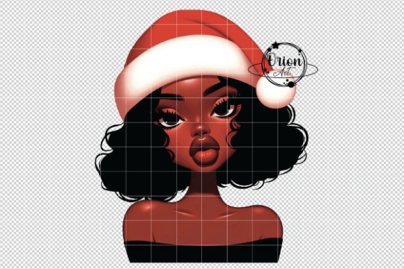 Christmas Black Girl Clipart PNG for Illustrations