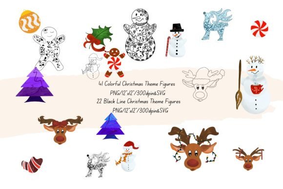 Christmas Bundle Figures PNG SVG Review