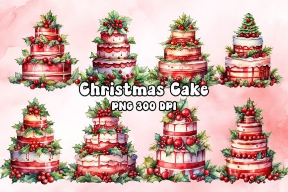 Christmas Cake Watercolor: A Seller's Review of Festive Illustrations