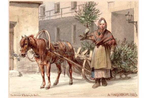 Christmas Tree Saleswoman Illustrations: A Brand Designer's Review