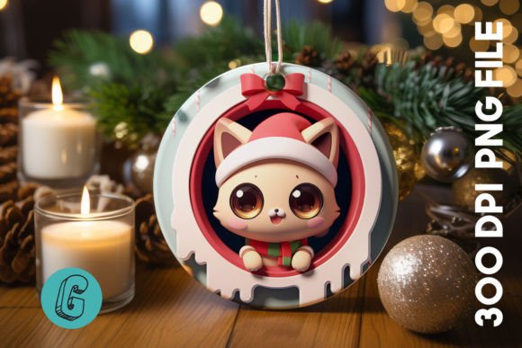 Cute Cat Christmas Ornament Front 12: A Designer's Review