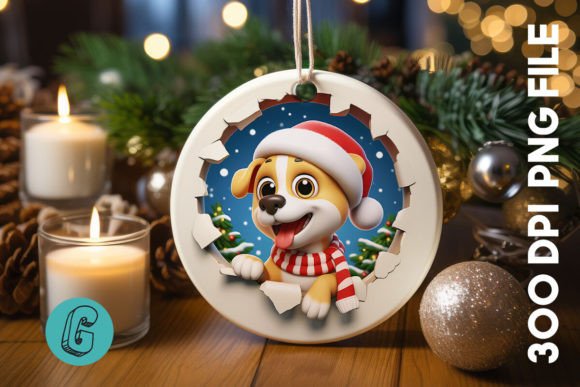 Cute Dog Christmas Ornament Front 32: A Fresh Look at Illustrations for Local Brands