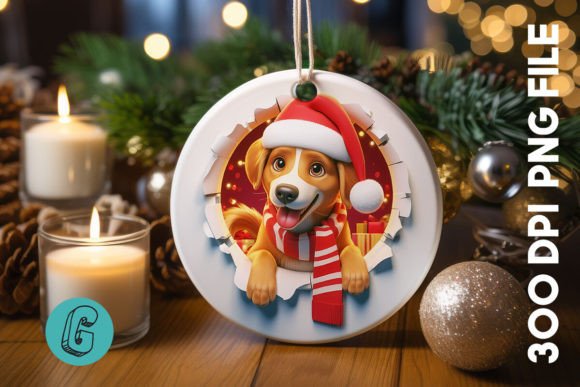 Cute Dog Christmas Ornament Front 34: A Review for Illustrations