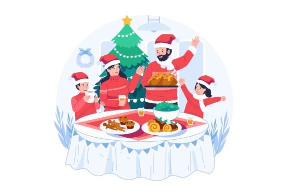 Family Having Christmas Dinner Together: A Review for Sellers