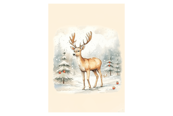 Festive Reindeer Christmas Card: A Review of Seasonal Illustrations