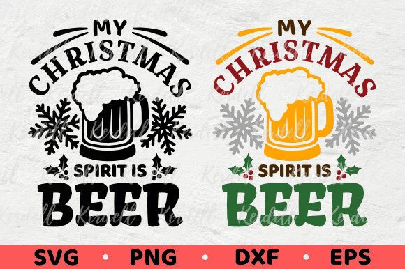 My Christmas Spirit is Beer, Christmas Illustrations Review
