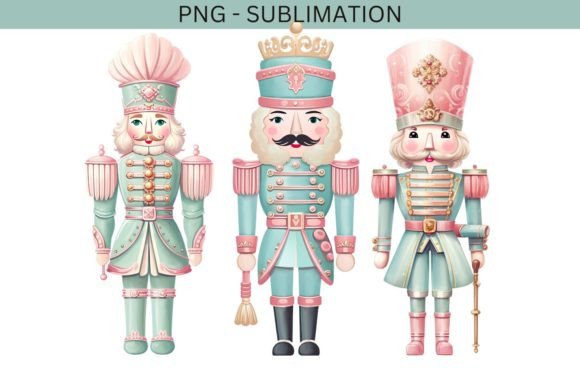 Pastel Christmas Nutcracker Soldier: A Fresh Illustrations Asset for Sellers