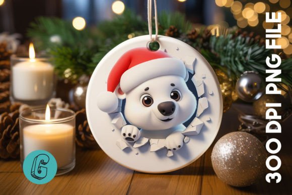 Polar Bear Christmas Ornament F 112 Review for Digital Sellers