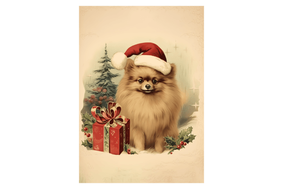 Pomeranian Spitz Christmas Card: A Designer's Review of Seasonal Illustrations