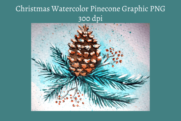 Watercolor Christmas Pine Cone Graphic: A Designer's Review