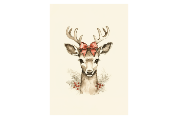 Winter Reindeer Christmas Card: A Designer's Review of Festive Illustrations